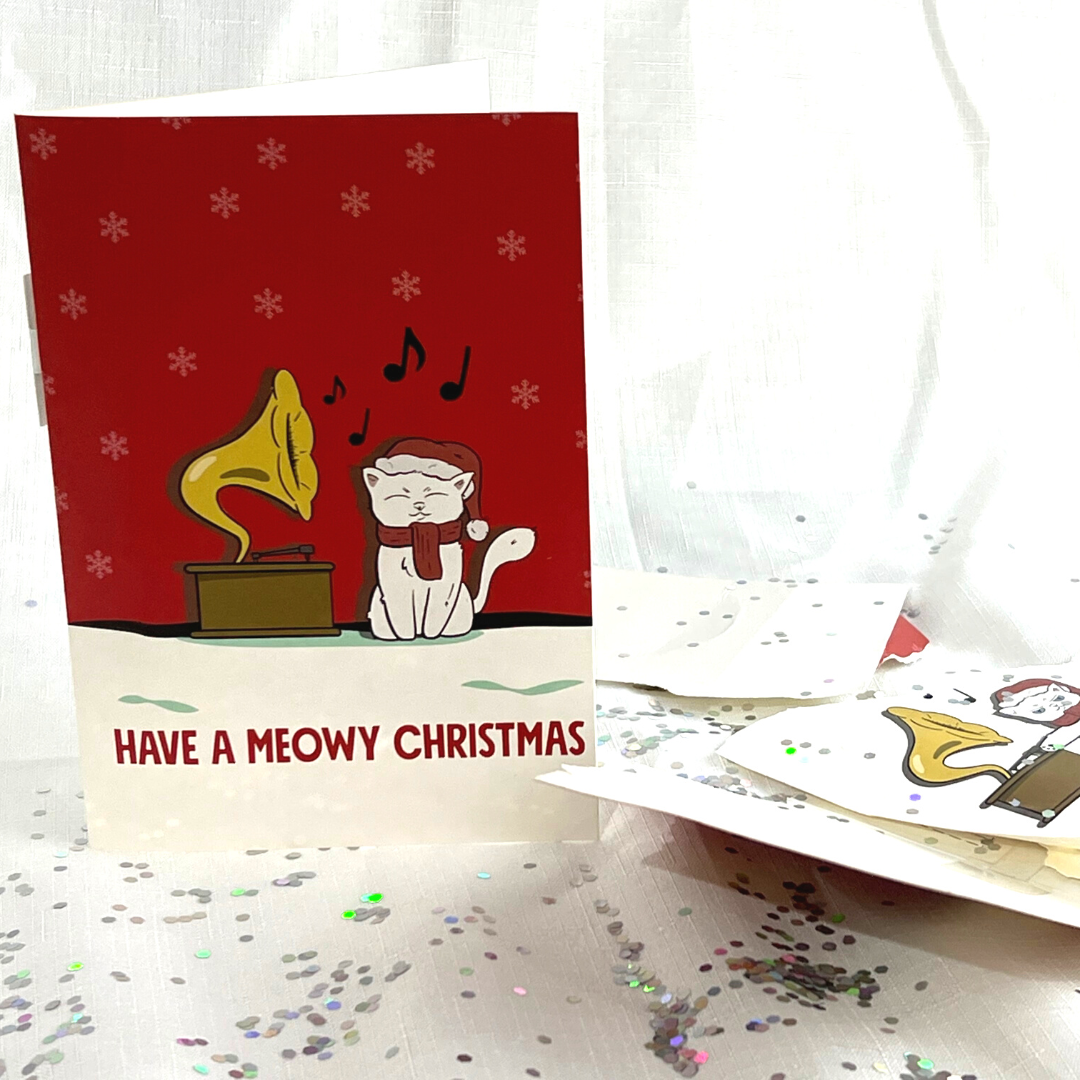 The "Meowy Christmas" 🐱 Never-Ending Prank Card 🔊 - Glitter Bomb Your Enemies